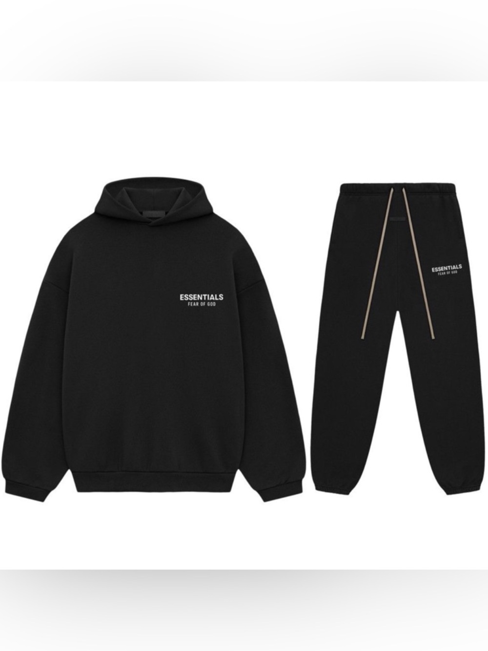 Brand new Essential Black Hoodie and Pants set size Large